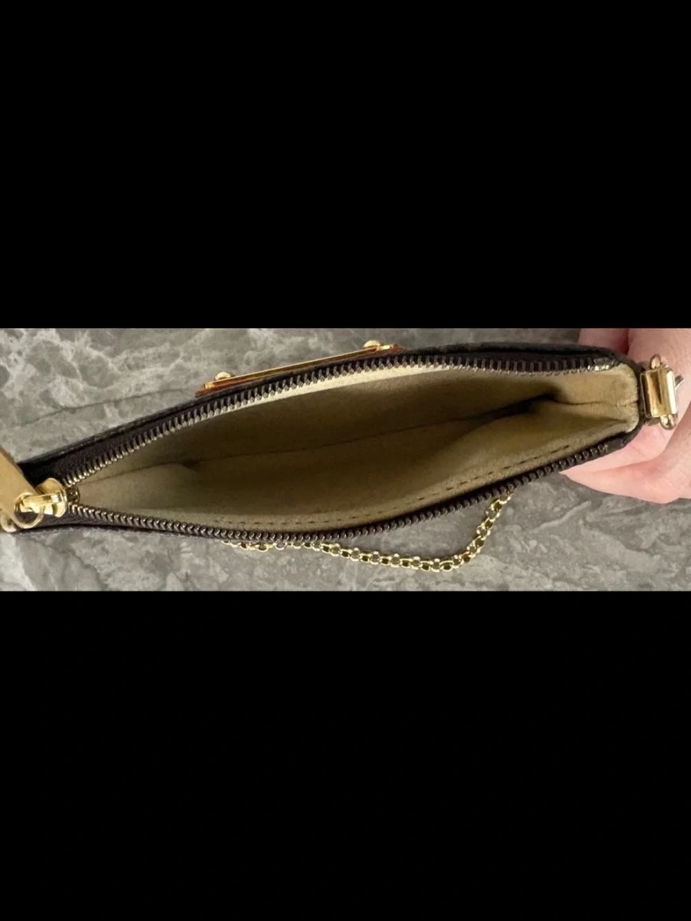 Louis Vuitton Monogram Canvas Mini Pochette - Brown